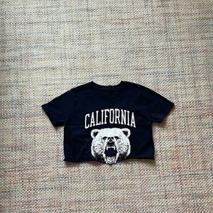 california bear brandy melville/john galt cropped tee 1SZ